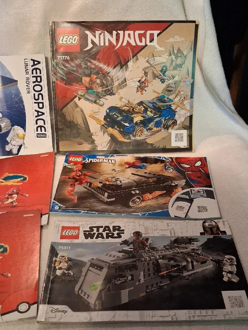 Lego Instruction Manual Lot - Blue, Yellow, Red, Orange Covers